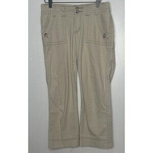 JAG Pants Classic Fit Capri Crop Womens Size 4 Tan Beige Stretch Mid Rise Y2K